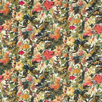 Lilum Olive Raspberry Fabric by the Metre
